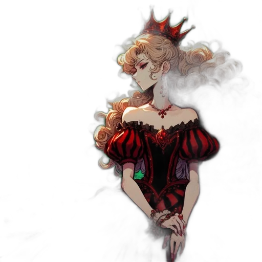 dress, crown, staff, weapon transparent PNG cut-out