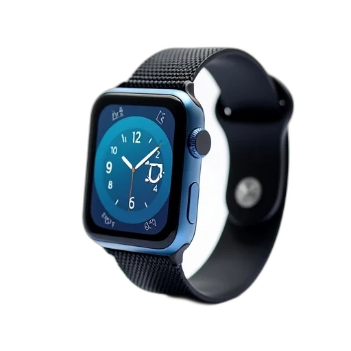 jewelry, 3d render, blue, smartwatch transparent PNG cut-out