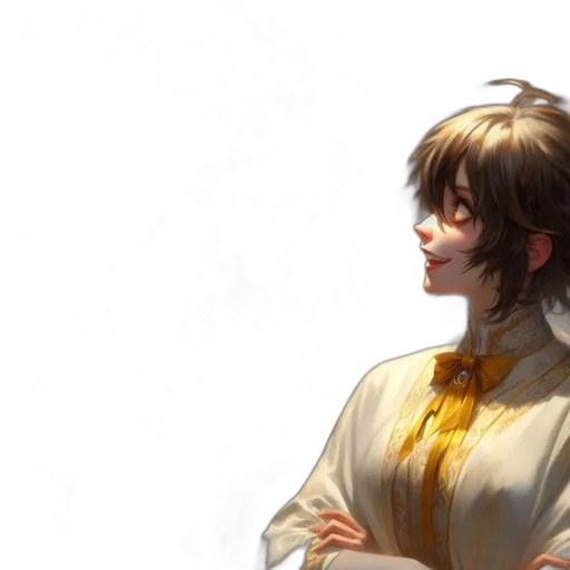 staff, face, crown, dress transparent PNG cut-out