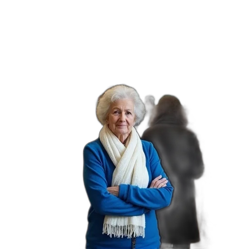 staff, jacket, face, hat transparent PNG cut-out