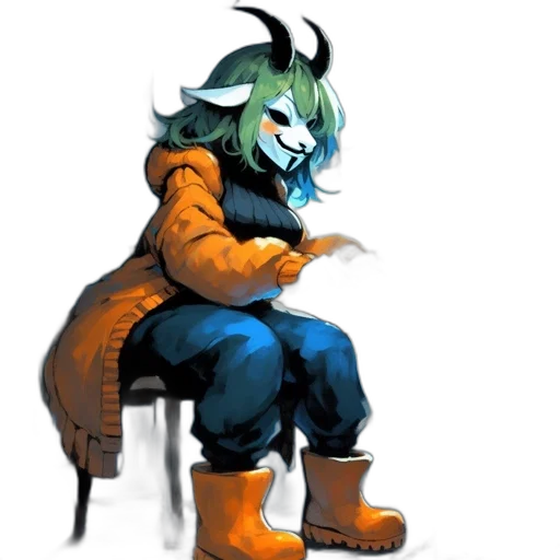 jacket, staff, mask, dragon transparent PNG cut-out