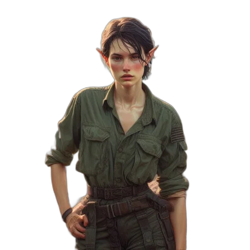 jacket, staff, weapon, face transparent PNG cut-out