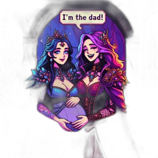 pixel art, fantasy art, concept art, cartoon transparent PNG cut-out