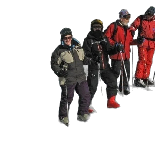 staff, jacket, snow, group transparent PNG cut-out