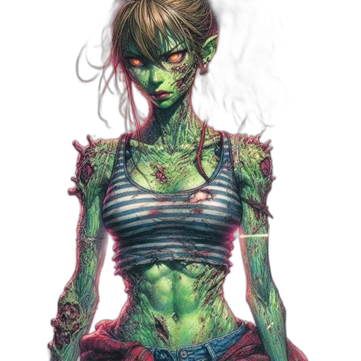 concept art, comic book art, fantasy art, cyberpunk transparent PNG cut-out