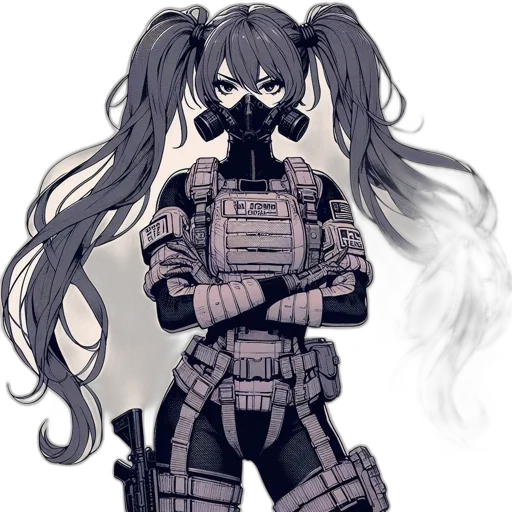 mask, weapon, robot, cyberpunk transparent PNG cut-out