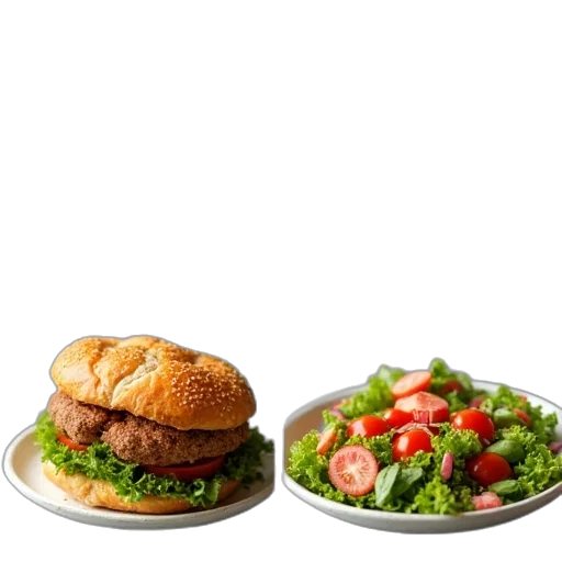 food, 3d render, photorealistic, collage transparent PNG cut-out