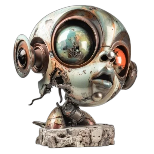 robot, mask, face, concept art transparent PNG cut-out