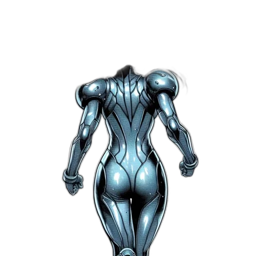 robot, dress, creature, comic book art transparent PNG cut-out