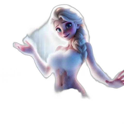 dress, face, staff, creature transparent PNG cut-out
