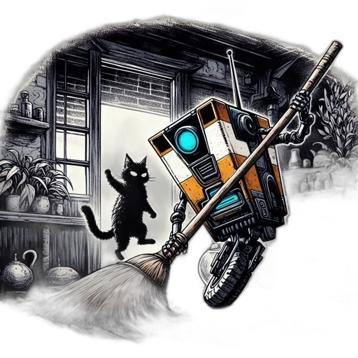 robot, weapon, concept art, cyberpunk transparent PNG cut-out