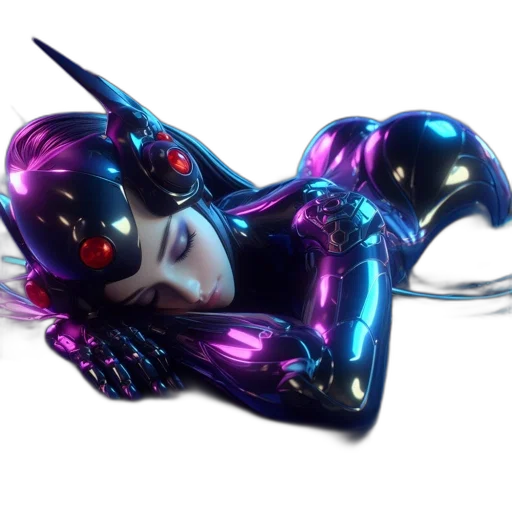 robot, creature, mask, cyberpunk transparent PNG cut-out