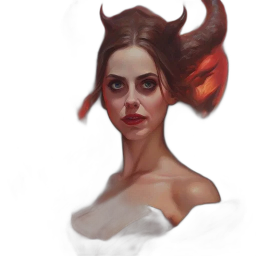 face, mask, creature, fantasy art transparent PNG cut-out