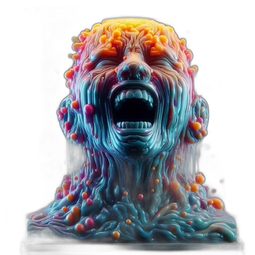 creature, face, mask, hair transparent PNG cut-out