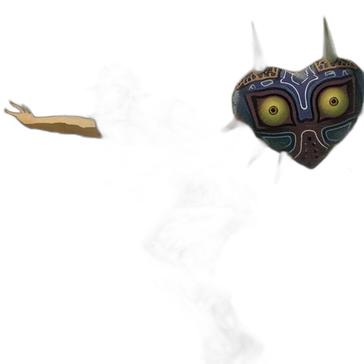 mask, weapon, staff, dragon transparent PNG cut-out