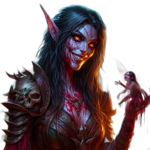 staff, face, creature, fantasy art transparent PNG cut-out