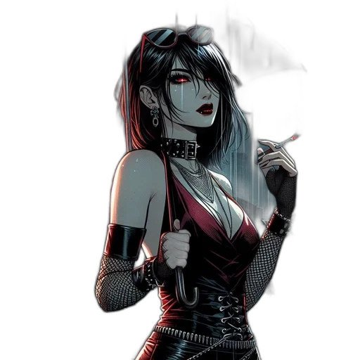 comic book art, fantasy art, cyberpunk, concept art transparent PNG cut-out