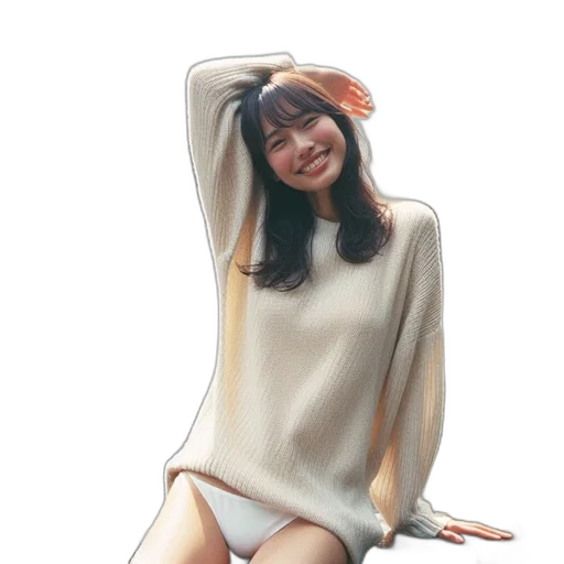 dress, jacket, creature, face transparent PNG cut-out
