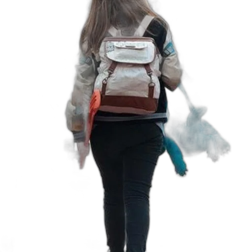 jacket, umbrella, dress, staff transparent PNG cut-out