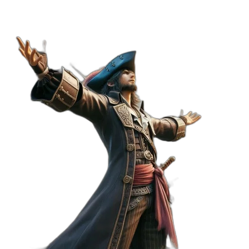 jacket, hat, concept art, fantasy art transparent PNG cut-out