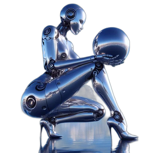 robot, furniture, concept art, 3d render transparent PNG cut-out
