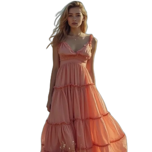 dress, photorealistic, concept art, 3d render transparent PNG cut-out