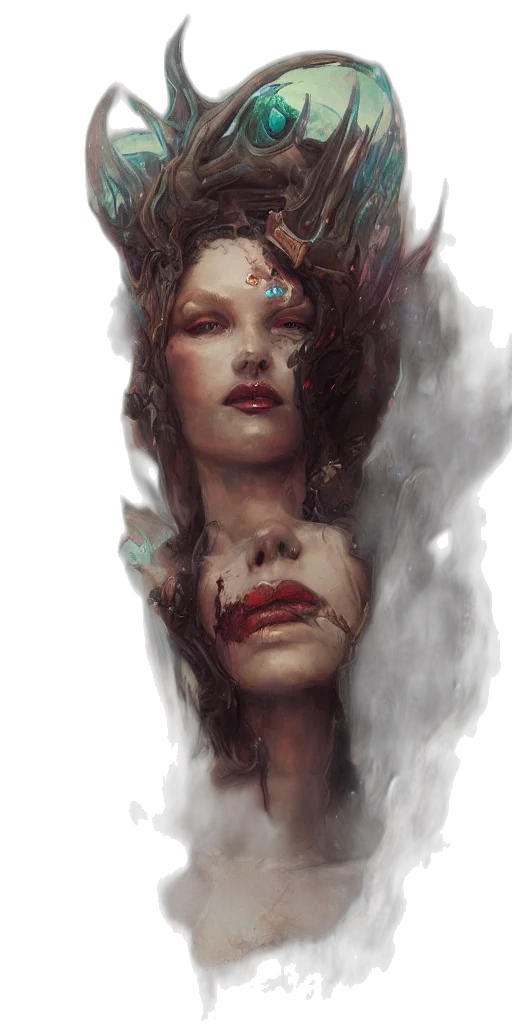 face, crown, mask, hair transparent PNG cut-out