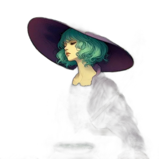 hat, dress, mask, staff transparent PNG cut-out
