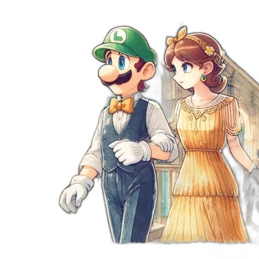 dress, crown, hat, watercolor transparent PNG cut-out