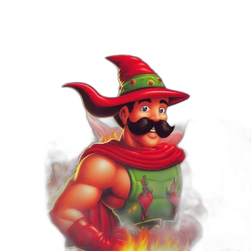 staff, hat, mask, dragon transparent PNG cut-out