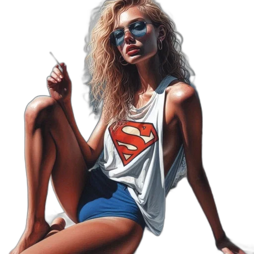 dress, jewelry, comic book art, photorealistic transparent PNG cut-out