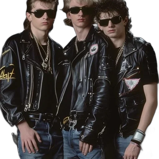 jacket, three, young, men transparent PNG cut-out