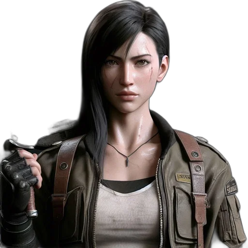 jacket, weapon, face, concept art transparent PNG cut-out