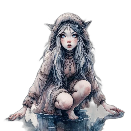 creature, dragon, dress, face transparent PNG cut-out