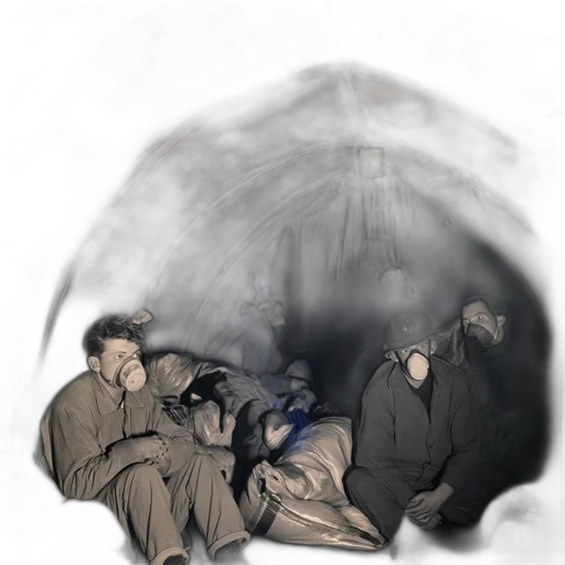 umbrella, staff, mask, jacket transparent PNG cut-out