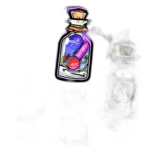 bottle, dress, dragon, jewelry transparent PNG cut-out