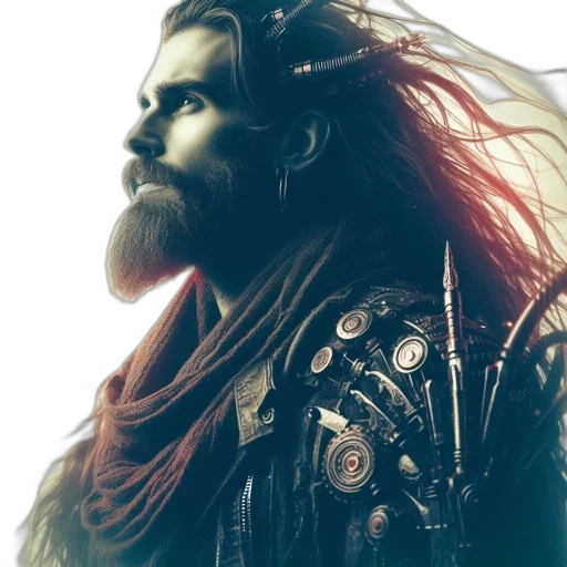 hair, face, dragon, fantasy art transparent PNG cut-out