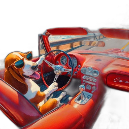 car, jacket, concept art, photorealistic transparent PNG cut-out