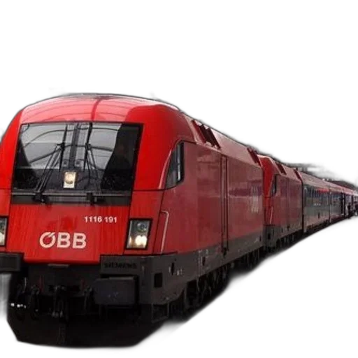 3d render, photorealistic, red, öbb transparent PNG cut-out
