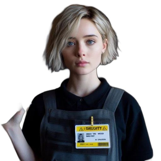 staff, jacket, robot, hair transparent PNG cut-out