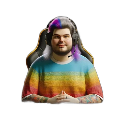 jacket, creature, hair, face transparent PNG cut-out