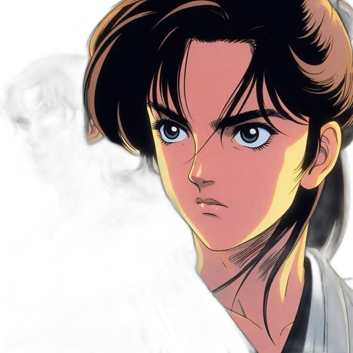 face, anime, comic book art, concept art transparent PNG cut-out