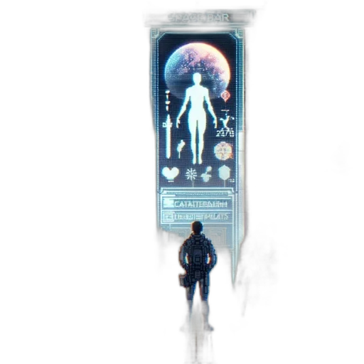 staff, robot, sword, jacket transparent PNG cut-out