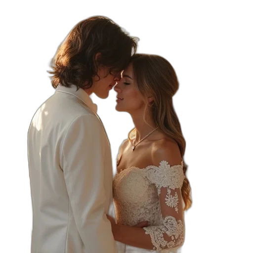 photorealistic, wedding, magazine, spread transparent PNG cut-out