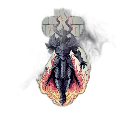 dragon, mask, creature, sword transparent PNG cut-out