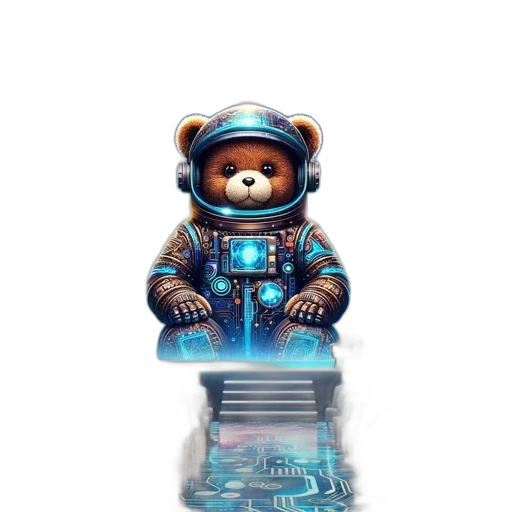 robot, concept art, pixel art, 3d render transparent PNG cut-out