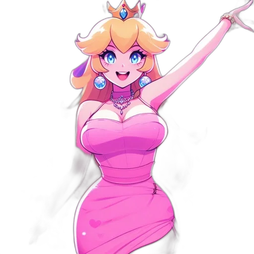 dress, crown, staff, weapon transparent PNG cut-out