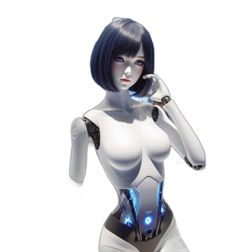 robot, dress, concept art, cyberpunk transparent PNG cut-out