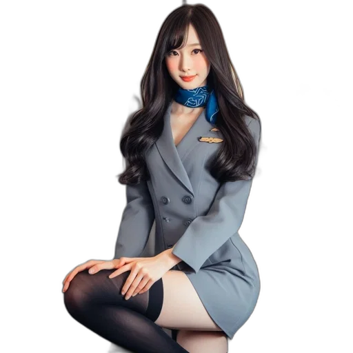staff, dress, jacket, photorealistic transparent PNG cut-out
