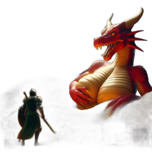 dragon, concept art, fantasy art, 3d render transparent PNG cut-out